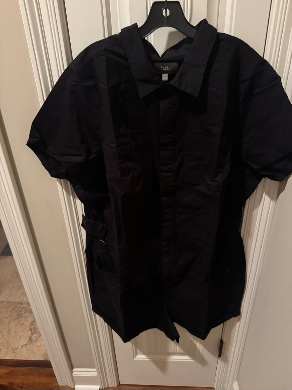 torrid Black Short-Sleeve Jumpsuit Romper - Picture 2 of 5